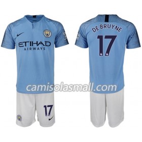 Camisolas Criança Manchester City DE BRUYNE 17 1º Equipamento Principal 2018-2019